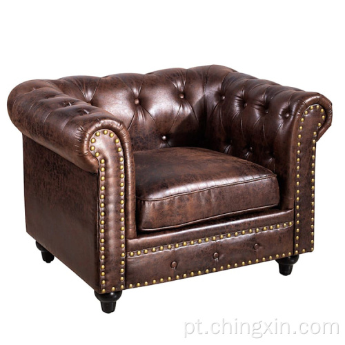 Tufted chesterfield cadeira de braço sofá atacado móveis